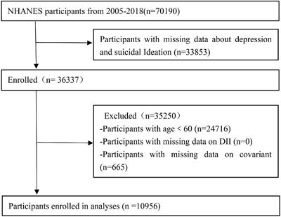 Association of Dietary Inflammatory Index With Depression and Suicidal Ideation in Older Adult: Results From the National Health and Nutrition Examination Surveys 2005–2018